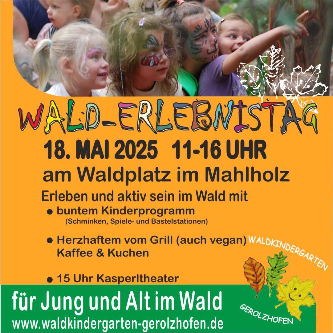 Wald – Erlebnistag des Waldkindergarten Gerolzhofen am Waldplatz im Mahlholz am 18. Mai 2025